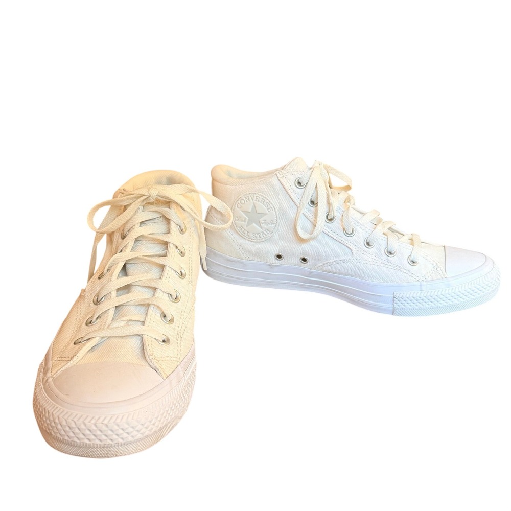Converse Chuck Taylor All Star Malden Mid White Canvas Mens 11 Womens 13 Shoes